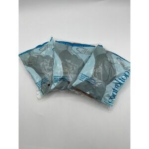 Vintage Silkien Control Top Pantyhose 3 Pair Medium Natural Ultra Sheer